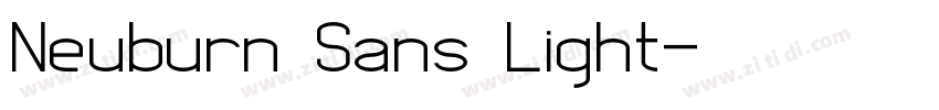 Neuburn Sans Light字体转换